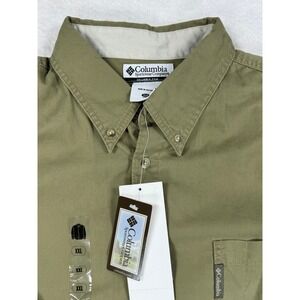 Columbia Sportswear Lewisville Shirt Mens XXL L/S Button Down Shirt Green